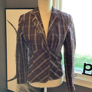 Plaid‎ Embroidered Jacket 🧥